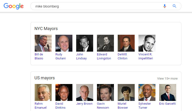 Mike Bloomberg Related Search Boxes